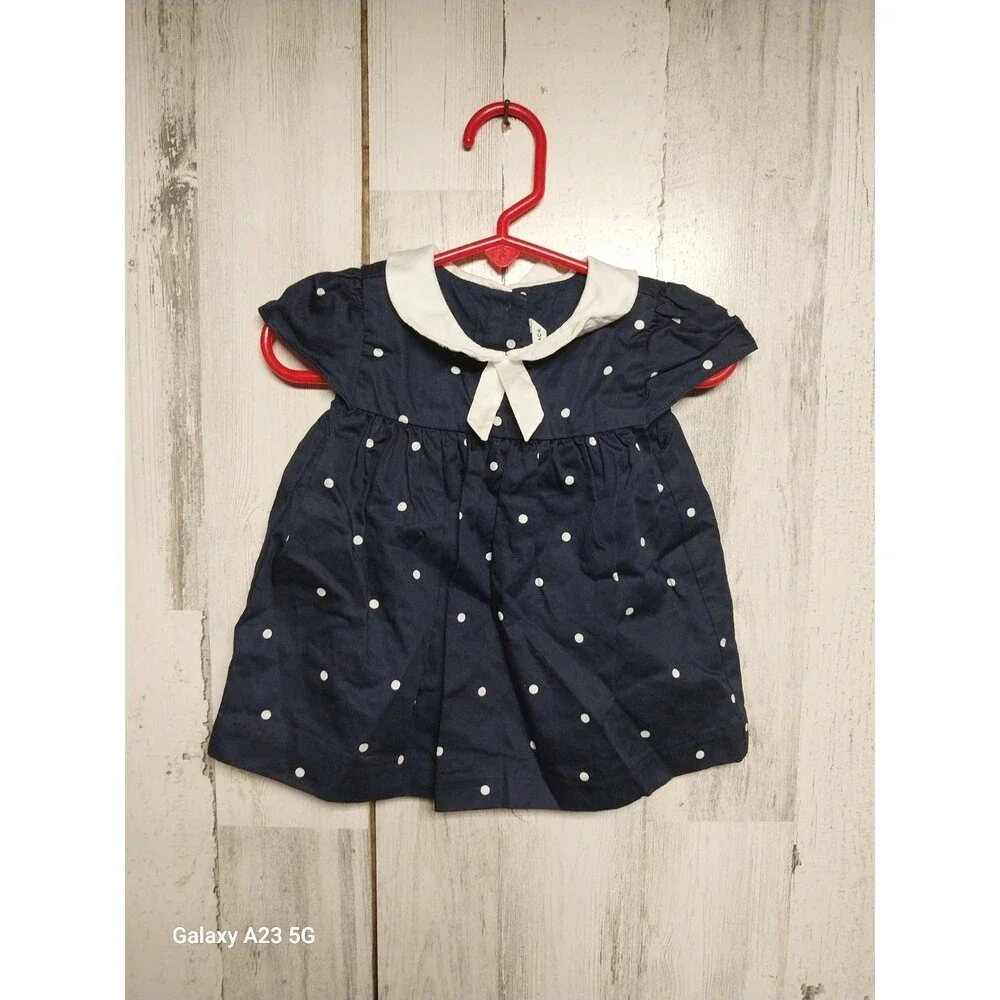 Janie And Jack Navy Blue Amd White Polka Dot 2 Piece Set 18-24 Months